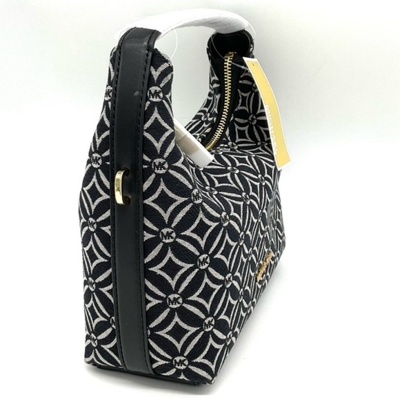 Michael Kors Ember Small Logo Jacquard Messenger Bag Black - Picture 4 of 11